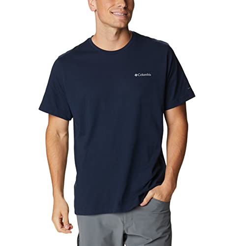 Columbia Mens Thistletown Hills Short Sleeve T-Shirt, Collegiate Navy Heather, X-Large