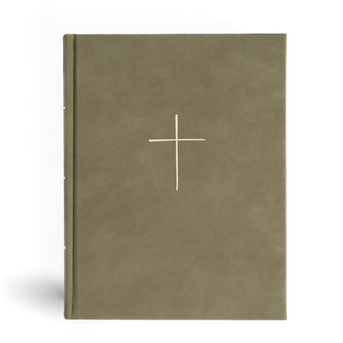 CSB Illustrator’s Notetaking Bible, Large Print, Sage SuedeSoft LeatherTouch Over Board, Black Letter, Wide Margins, Journaling Space, 600+ Line-Art Illustrations, Single-Column Text, Reading Plan