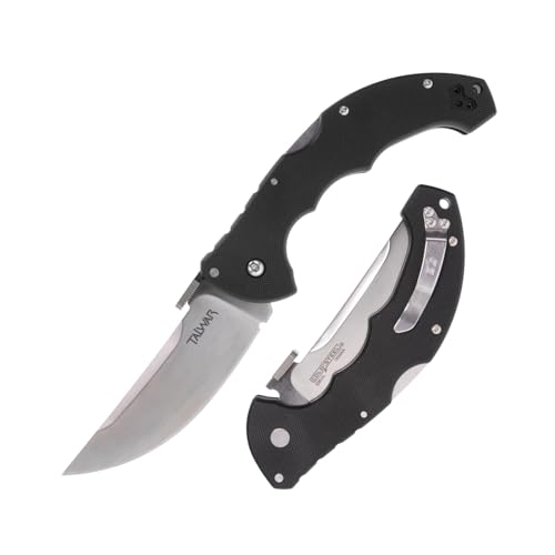 Cold Steel Talwar 4" S35VN Steel Ultra-Sharp Plain Blade 5.25" G10 Handle Tactical Pocket Folding Knife with Tri-Ad Locking Mechanism