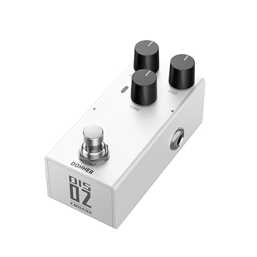 Donner EMBARK 02 Distortion Guitar Pedal, DIY Shell, Electric Guitar, Analog Guitar Effect Pedal, true bypass