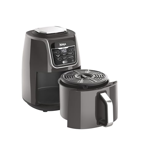 Ninja AF161 Max XL Air Fryer that Cooks, Crisps, Roasts, Bakes, Reheats and Dehydrates, with 5.5 Quart Capacity, and a High Gloss Finish, Grey
