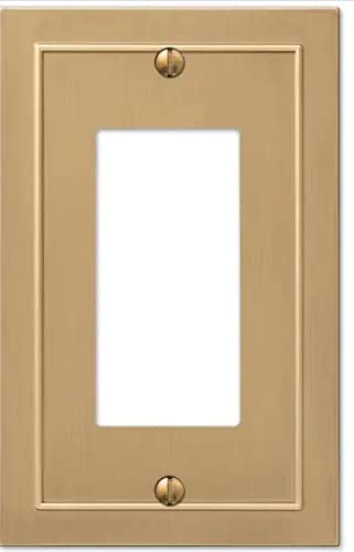 Amerelle 57RBZ Bethany Wallplate, 1 Rocker, Cast Metal, Brushed Bronze, 1-Pack