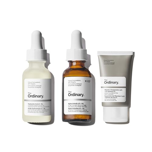 The Ordinary Dark Spot Collection - Skin Care Bundle Set - Vitamin C Suspension 23% + HA Spheres 2% 1 Fl Oz, Alpha Arbutin 2% + HA 1 Fl Oz, Hyaluronic Acid 2% + B5 1 Fl Oz