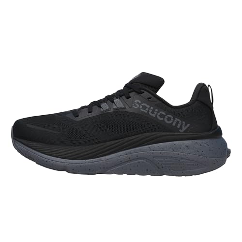 Saucony Men's Hurricane 24 Sneaker, Black/Shadow, 12