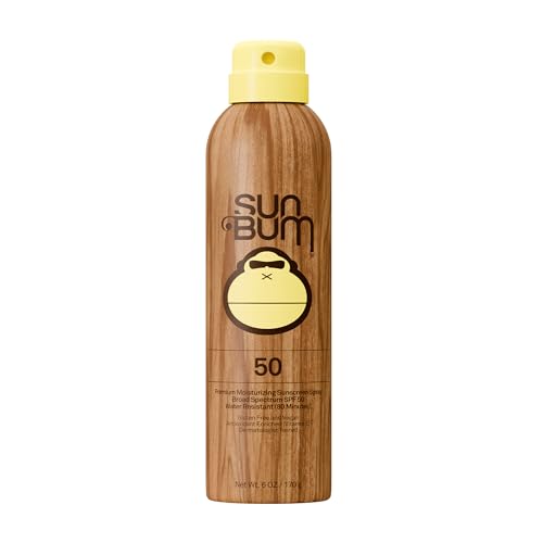 Sun Bum Original SPF 50 Sunscreen Body Spray - Broad Spectrum Moisturizing Sunscreen with Vitamin E - Hawaii 104 Act Compliant (Made without Octinoxate & Oxybenzone) - 6 oz