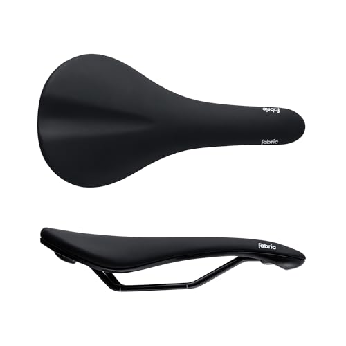 Fabric Scoop Sport Shallow Saddle – Steel Rails – Comfortable Bike Saddle - 142mm x 282mm