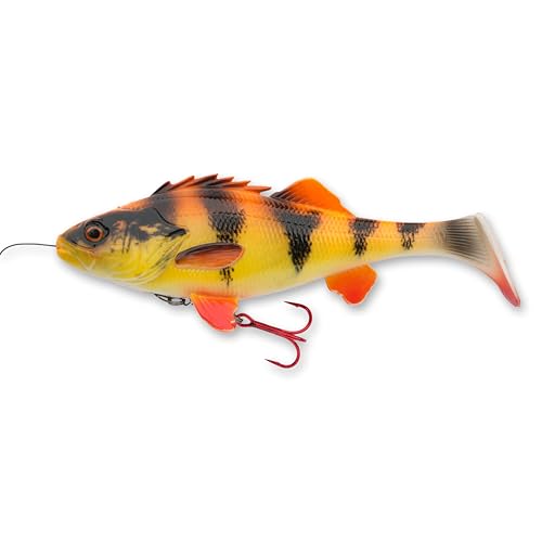 Savage Gear 4D Line Thru Perch Fishing Bait, 3 1/2 oz, Albino, Photo Realistic Finish, Strike Triggering Scent, Freshwater Fishing Lure with Hook