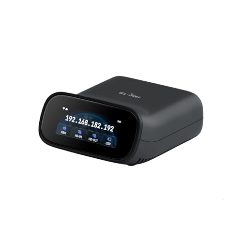 GL.iNet Comet Pro (GL-RM10) Remote KVM Over Wi-Fi, Dual Band Wi-Fi 6, 4K@30FPS Passthrough, Touchscreen, 32GB eMMC,Tailscale Support Remote Access and ATX/fingerbot for Disaster Recovery, Home Office