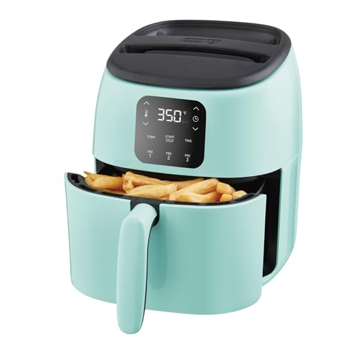 Dash Digital Tasti-Crisp™ Air Fryer - Compact Electric Digital Fryer With Auto Shut-Off Feature - Ideal for Small Spaces - AirCrisp® Technology - 2.6 Quarts - Aqua