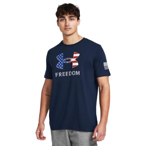 Under Armour Men's Freedom Graphic Short Sleeve T-Shirt, (408) Academy/Steel/Logo, Large
