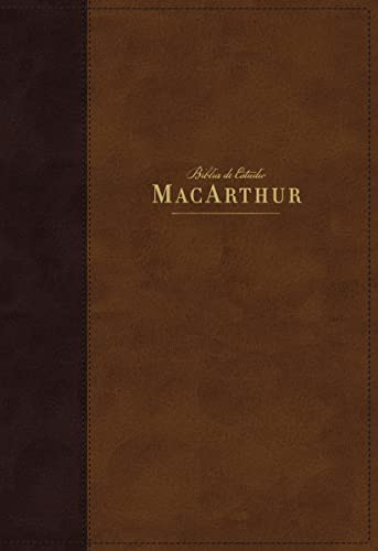 NBLA, Biblia de Estudio MacArthur, Leathersoft, Café, Interior a dos colores, con Índice, Comfort Print (Spanish Edition)