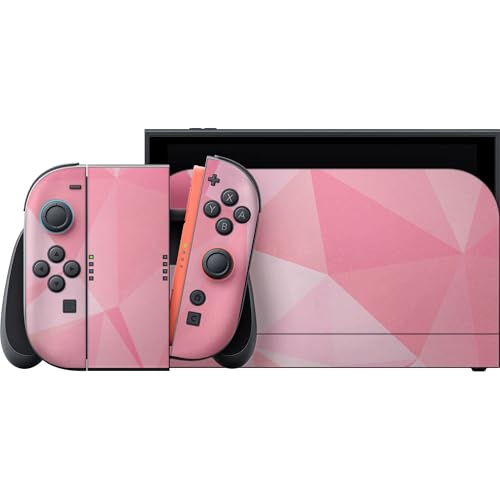 Razer Console Skin for Nintendo Switch 2: Complete Wrap - Premium 3M Cast Vinyl - Scratch Resistant - Unique Designs & Finishes - Easy Application - Geometric Quartz Pink