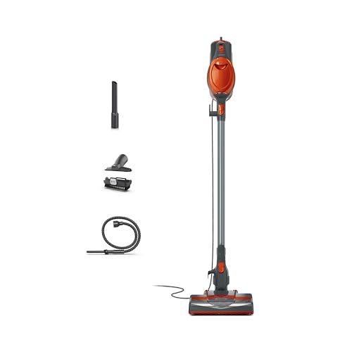 Shark HV302 Rocket Pet Corded Stick Vacuum, Lightweight with Swivel Steering for Carpets & Hard Floors, Converts to Hand Vacuum, Includes Crevice Tool, Pet Multi-Tool & Precision Duster, Orange