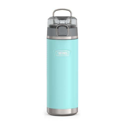 THERMOS ICON SERIES, Stainless Steel Water Bottle with Spout - 24 Ounce, Sea Green - Vacuum Insulated Water Bottle with Lid