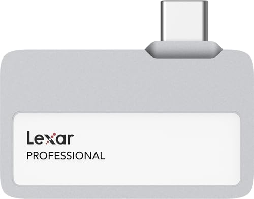 Lexar 2TB Professional Go Portable SSD, Supports Apple 4K 60fps ProRes, Up to 1050MB/s, USB 3.2 Gen 2, Rugged, IP65, Ultracompact, Compatible w/iPhone 15/16 (Not 17), External SSD (LSL400X002T-RNSNU)