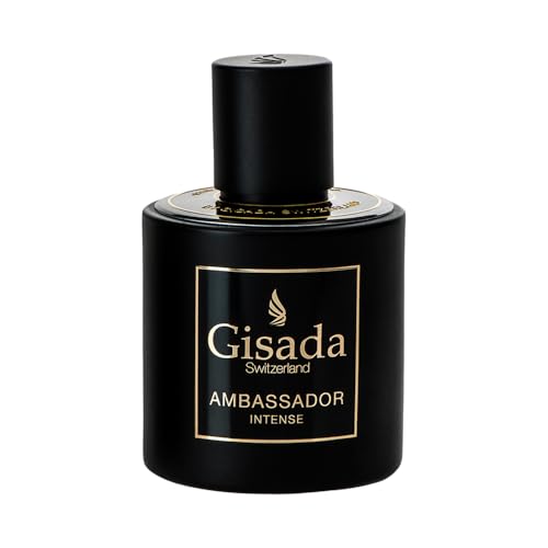 Gisada Ambassador Intense Cologne for Men - Perfume for Men with Strong, Masculine Scent & Classic Fragrance - Lasting Scent with Warm, Citrusy, Spicy, Oriental Notes - Made in Switzerland, 3.3 fl.oz.