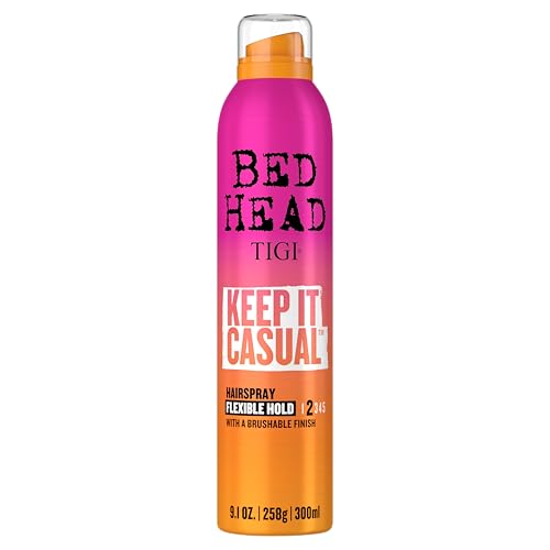 TIGI Bed Head Keep It Casual Hair Spray, Flexible Hold with Brushable Finish for Frizz and Static Control, 9.1 oz