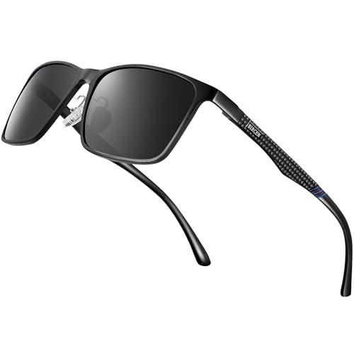 BIRCEN Polarized Mens Sunglasses for Driving: UV Protection Al-Mg Metal Sunglasses Lightweight Shades for Fishing Travel Golf