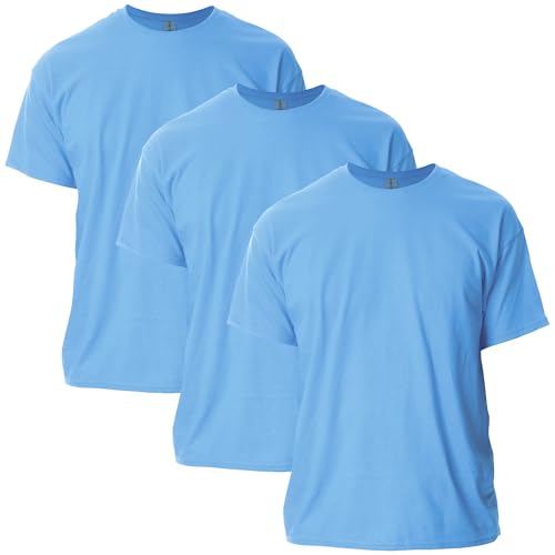 Gildan Adult Ultra Cotton T-Shirt, Style G2000, Multipack, Carolina Blue (3-Pack), Large