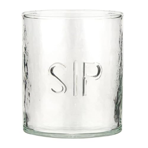 Santa Barbara Design Studio Hammered Cocktail Glass Tumbler Embossed Everyday Drinking Glass, 8.5-Ounce, Sip