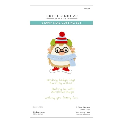 Spellbinders SDS-213 Hedge-Hugs Clear Stamp & Die Set from The Merry Mischief Collection