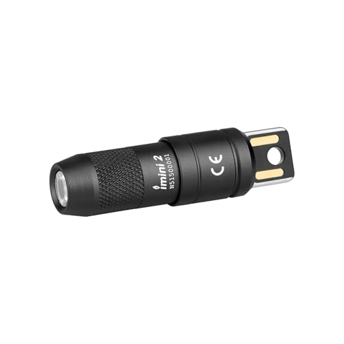 OLIGHT IMINI 2 EDC Rechargeable Keychain Flashlight, 50 Lumens Compact and Portable Mini LED Keyring Lights with Built-in Battery Ideal for Everyday Carry and Emergencies (Black)