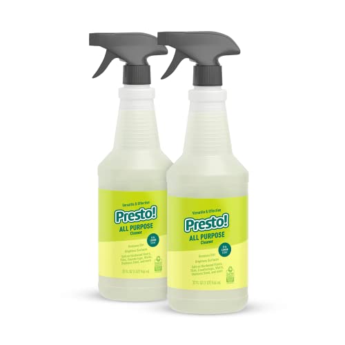 Amazon Brand - Presto! All Purpose Cleaner, Lemon Scent, Streak-Free Formula, Safe for Stainless Steel, 32 fl oz, 2-Pack