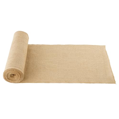 VEVOR Burlap Fabric Roll, 14 in x 30 ft & 45 x 45 High Density Wide Natural Burlap Fabric Rolls, Jute Fabric Burlap Tree Wrap Roll, for Decor, Crafts, Wedding, Gardening, Plant & Tree Winter Covering