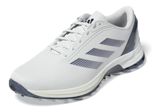 adidas Men's Adizero ZG Spikeless Shoes, Footwear White/Collegiate Navy/Zero Metallic, 15