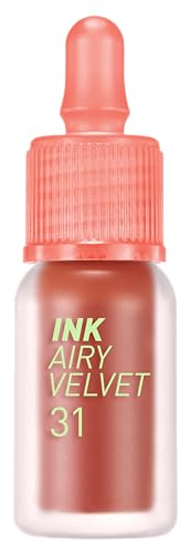 Peripera Ink Airy Velvet Lip Tint | Lightweight, Highly Pigmented & Long-Lasting Lip Color | Soft Velvety Finish, Moisturizing, Safe for Sensitive Lips, K-Beauty Makeup (031 MILD ROSE)