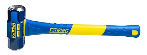 Estwing 4-Pound Hard Face Sledge Hammer, 50-55 HRC, 16-Inch Fiberglass Handle, Overstrike Protection, Textured Grip