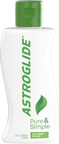 Astroglide Pure & Simple Personal Lubricant (5oz), 100% Naturally Derived Water-Based Sex Lube, Ultra Gentle Formula for Women, Men, and Couples