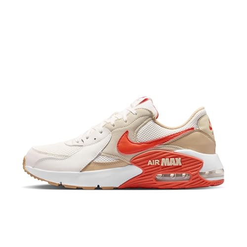 Nike Men's Air Max Excee Shoes, Sail/Picante Red-Light Khaki-Linen, 10
