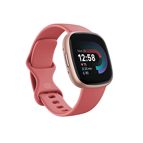 Fitbit Versa 4 Fitness Smartwatch with Daily Readiness - 3-Month Google Health Premium Membership Included - GPS, 24/7 Heart Rate, 40+ Exercise Modes, Sleep Tracking - Pink Sand/Copper Rose