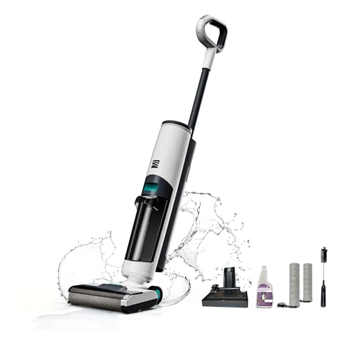 Kenmore HF5010 AquaLite 3-in-1 Cordless Wet Dry Vacuum Hard Floor Cleaner with Automatic Air-Drying, 35mins Runtime & One Edge Self-Cleaning Mop for Multi-Surface and Messes