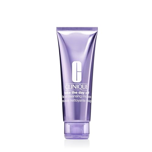 Clinique Take The Day Off Facial Cleansing Mousse With Hyaluronic Acid + Glycerin | Dissolves Makeup, Sunscreen + Pollution | For All Skin Types, 4.2 Fl Oz