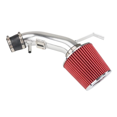 PHILTOP Cold Air Intake System Aluminum Polished High Flow Replacement for Nis-san Altima 2007 S 2.5L L4 Gas DRSS-5090, High Performance Filters