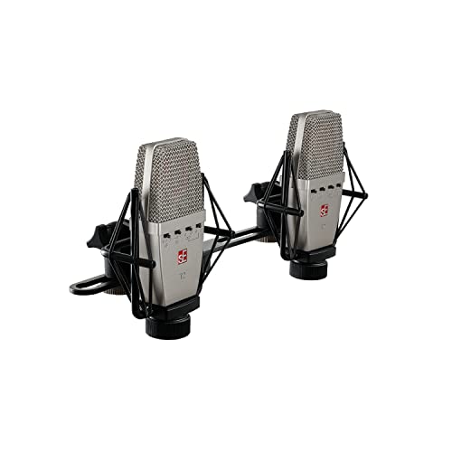 SE ELECTRONICS T2-Pair Factory Matched Pair of T2 Large Diaphragm Condenser Microphone, Silver