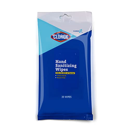 Clorox Pro Alcohol Free Hand Sanitizer Wipes with BZK, Gentle Bleach-Free Sanitizing Wipes for Hands - 0.13% BZK Formula, FDA Registered, Resealable Travel Pouch, 20 Count