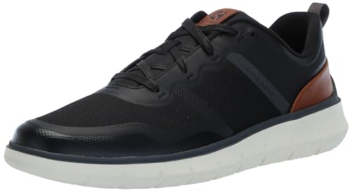 Cole Haan Men's Generation Zerogrand Txt Sneaker, Black/British Tan/Ivory, 11.5-M US