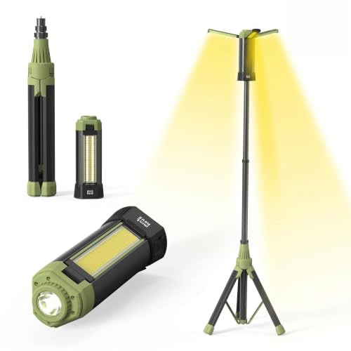 Telescopic Camping Light, 9000mAh Rechargeable Lantern, Portable Camping Light, Camping Essentials Gear Emergency Flashlight for Outdoor, IPX4 Water Resistant