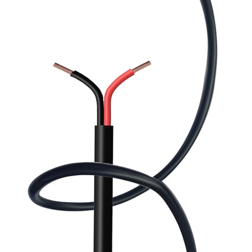 Cableague 18 AWG 2 Conductor Electrical Wire 100FT Oxygen-Free Copper Flexible Low Voltage Cable