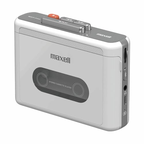 Maxell Wireless Cassette Player - 11 Hours Bluetooth Playtime, Optional Headphone Jack, USB-C Fast Charge - 197312