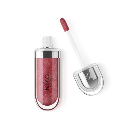 Kiko Milano 3D Hydra Lip Gloss – High Shine, Hydrating, Plumping, Non-Sticky, Moisturizing Lip Makeup – 16 Iridescent Ruby – 6.5ml