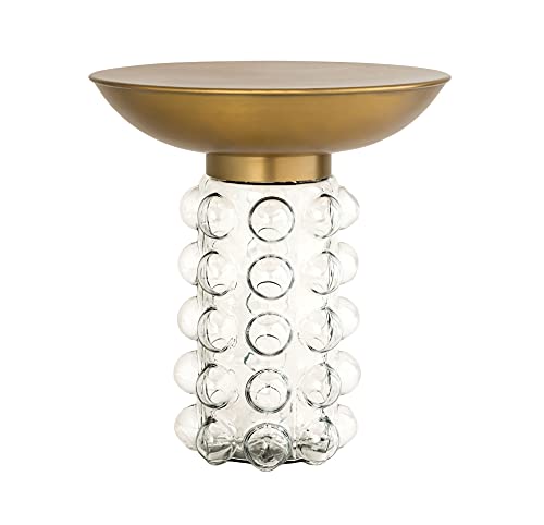 Tov Furniture Bubble Antique Brass and Transparent Glass Side Table