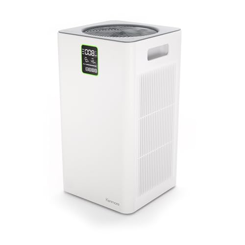 Kenmore PM3020 Air Purifiers with H13 True HEPA Filter, Covers Up to 1500 Sq.Foot, 24db SilentClean 3-Stage HEPA Filtration System, 5 Speeds for Home Large Room, Kitchens & Bedroom