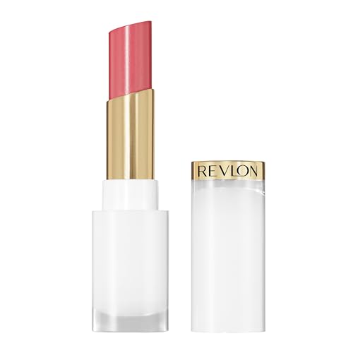 REVLON Super Lustrous Glass Shine Balm, Sheer Glossy Tinted Lip Balm, Hydrating Formula with Hyaluronic Acid, Aloe & Rose Quartz, 006 Girly Swirly, 0.11 oz