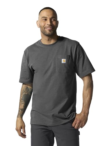 Carhartt Men's Iconic K87 Pocket T-Shirt, Carbon Heather, Medium
