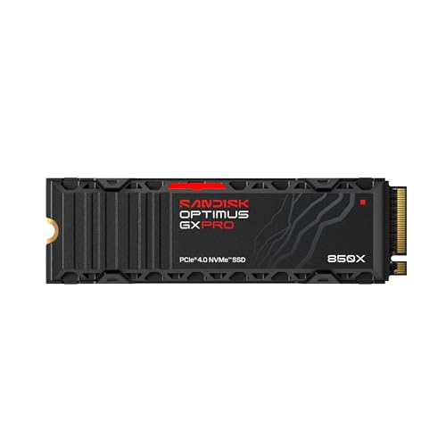 SANDISK Optimus GX PRO 8TB 850X NVMe Internal Gaming Solid State Drive with Heatsink - Works with PlayStation 5, Gen4 PCIe, M.2 2280, Up to 7,200 MB/s Read Speed - SDSP81800TAH
