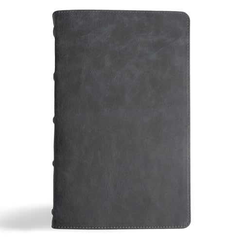 CSB Single-Column Personal Size Bible, Holman Handcrafted Collection, Marbled Slate Premium Calfskin, Black Letter, Presentation Page, Full-Color Maps, Easy-to-Read Bible Serif Type